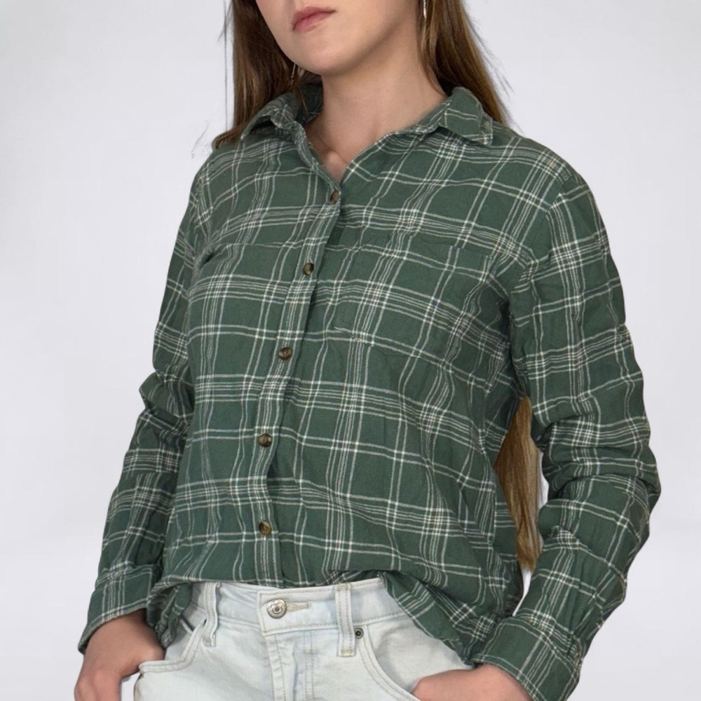Sonoma Green Plaid Button Down Shirt